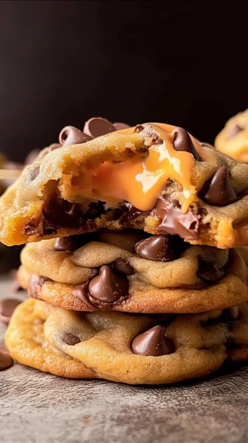 Delicious Creme Egg Cookies with gooey chocolate filling for Easter treat