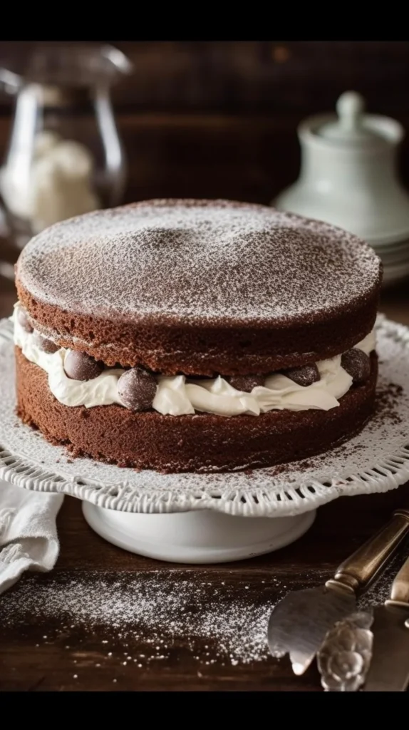 Delicious Ginger Chocolate Cake topped with chocolate glaze and ginger pieces