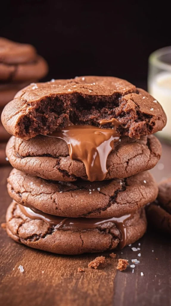 Delicious homemade Rolo Cookies with a chocolate and caramel filling.