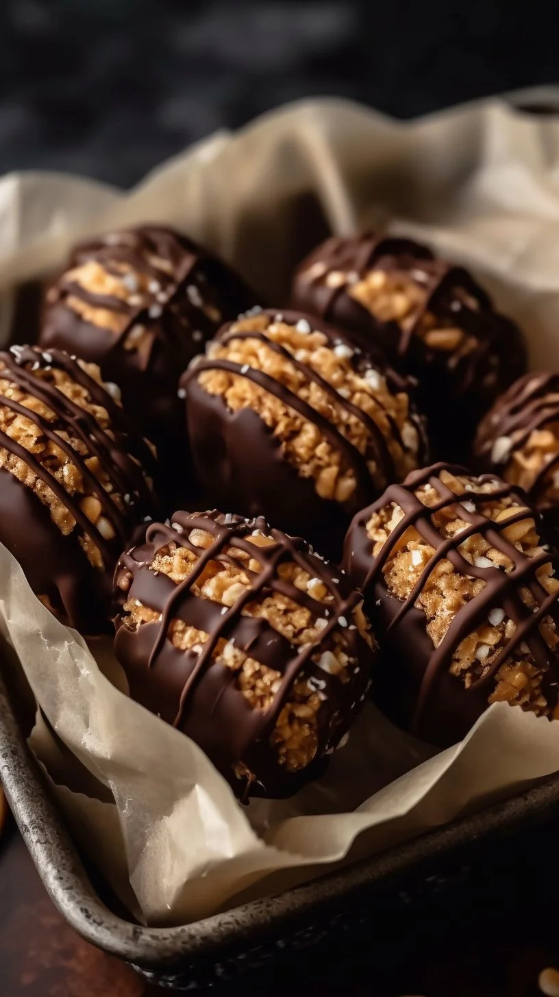 Samoa cookie stuffed dates filled with chocolate and coconut