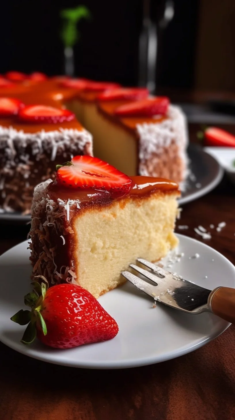 Delicious homemade strawberry cheesecake topped with fresh strawberries