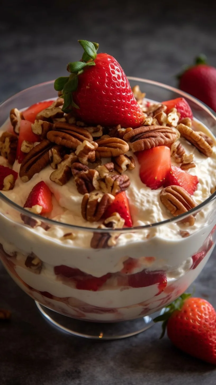 Delicious Strawberry Crackle Salad with fresh strawberries and crispy textures
