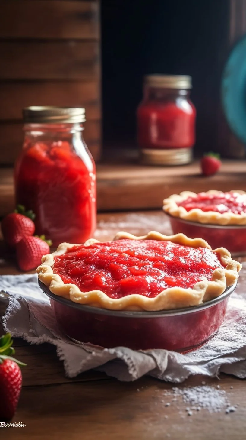 Delicious homemade strawberry pie filling with fresh strawberries