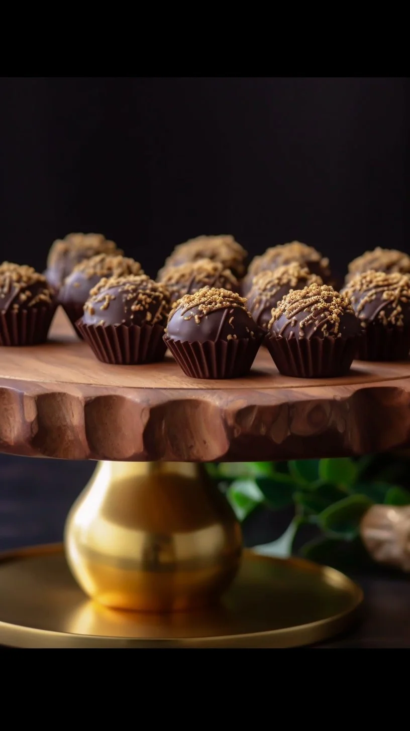 Delicious 3-ingredient Brazilian truffles on a plate