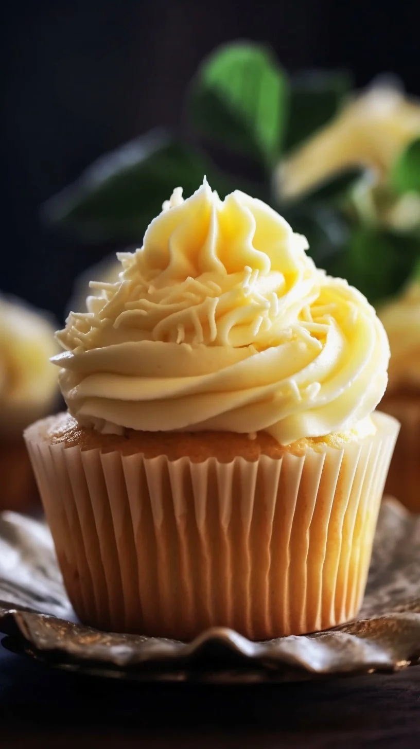 Dole Whip Cupcakes with delicious pineapple filling