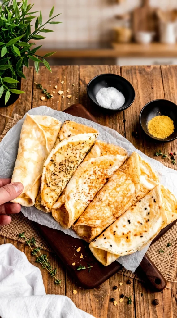 Homemade egg white wraps in five flavors, inspired by Egglife's recipe.