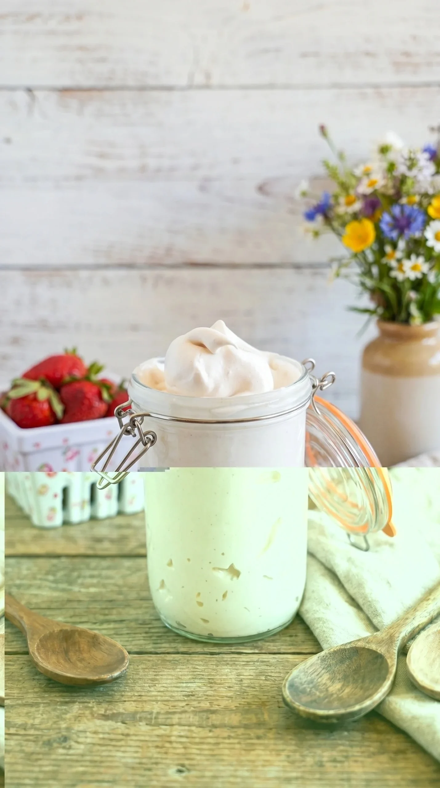 Homemade marshmallow fluff made without corn syrup and naturally sweetened