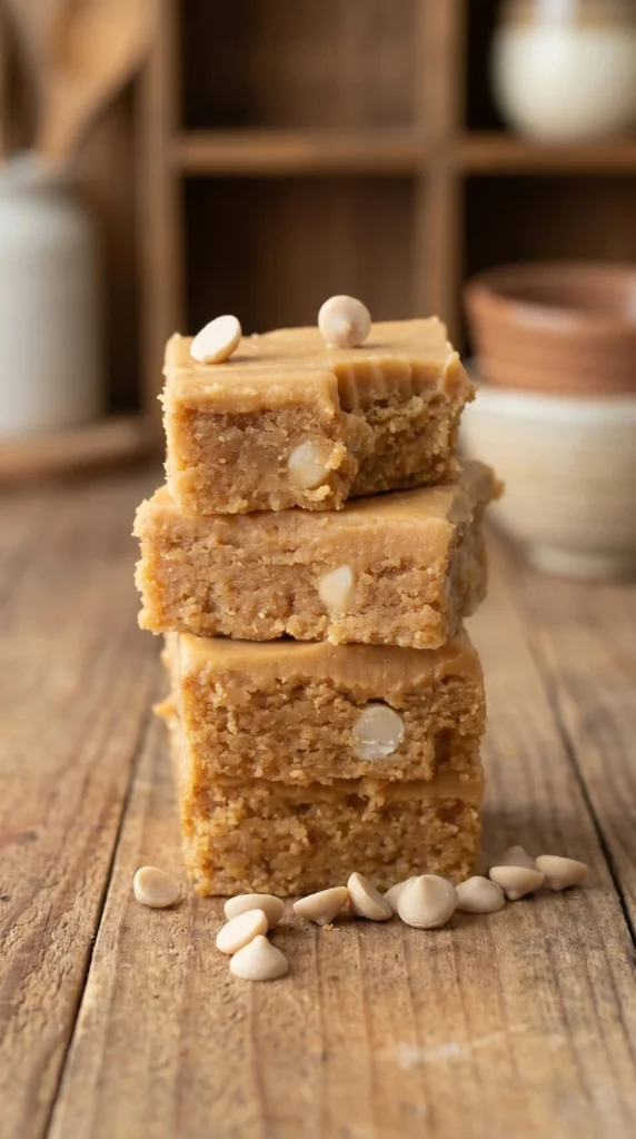 Delicious Keto Peanut Butter Blondies served on a plate