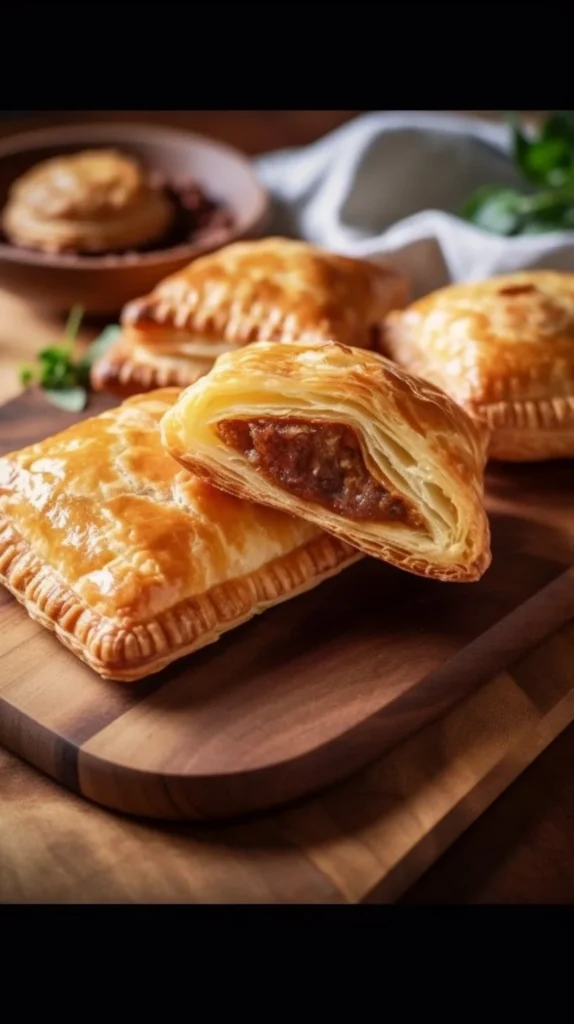 Delicious lasagne parcels made with puff pastry, filled with rich sauce and cheese.