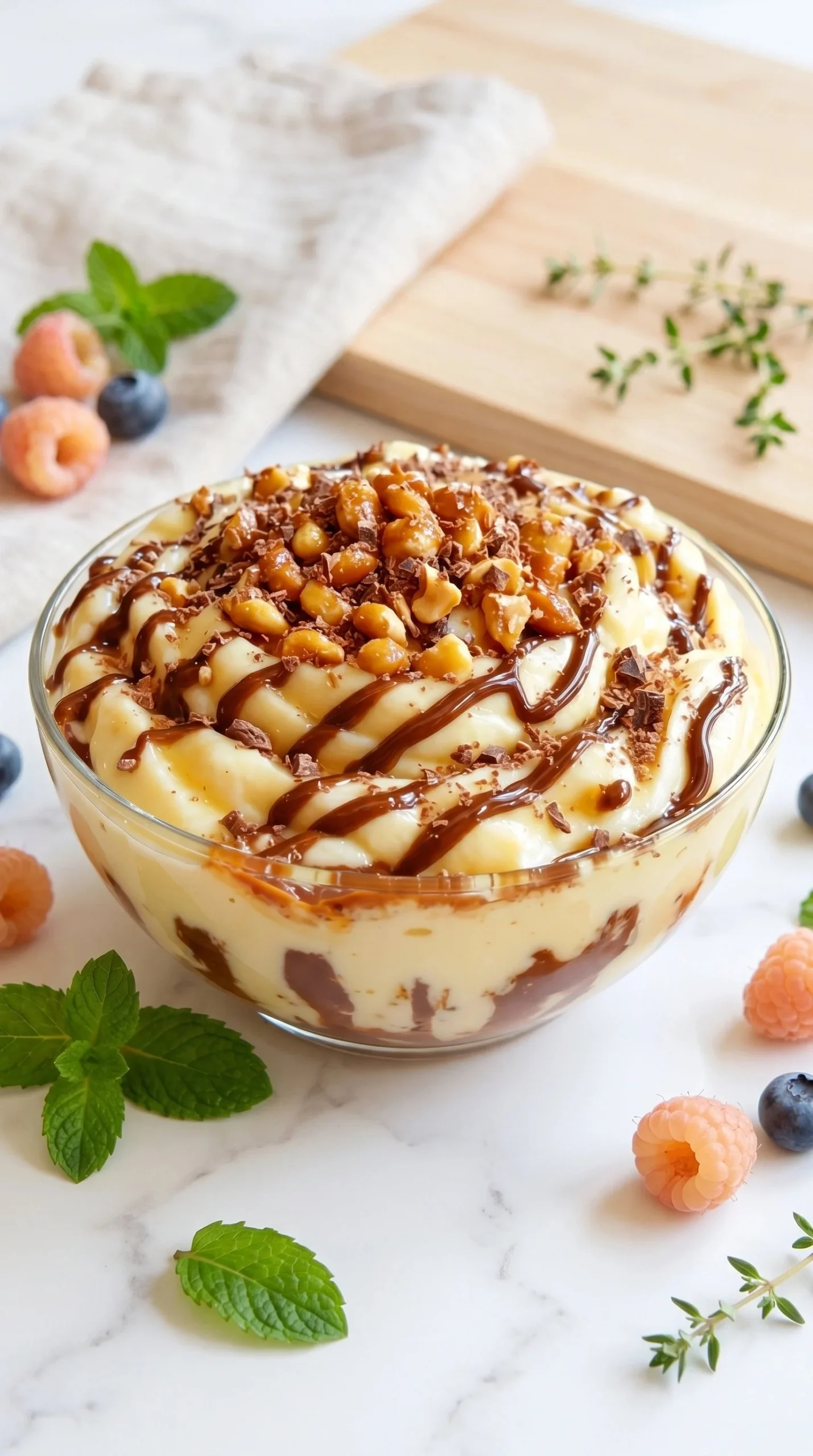 No-Bake Peaches & Cream Pie served on a plate with fresh peach slices.