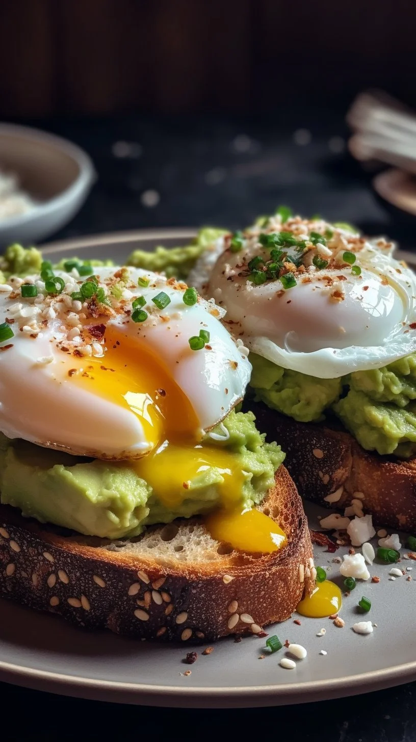 Delicious Panko Poached Eggs served on a plate with fresh herbs