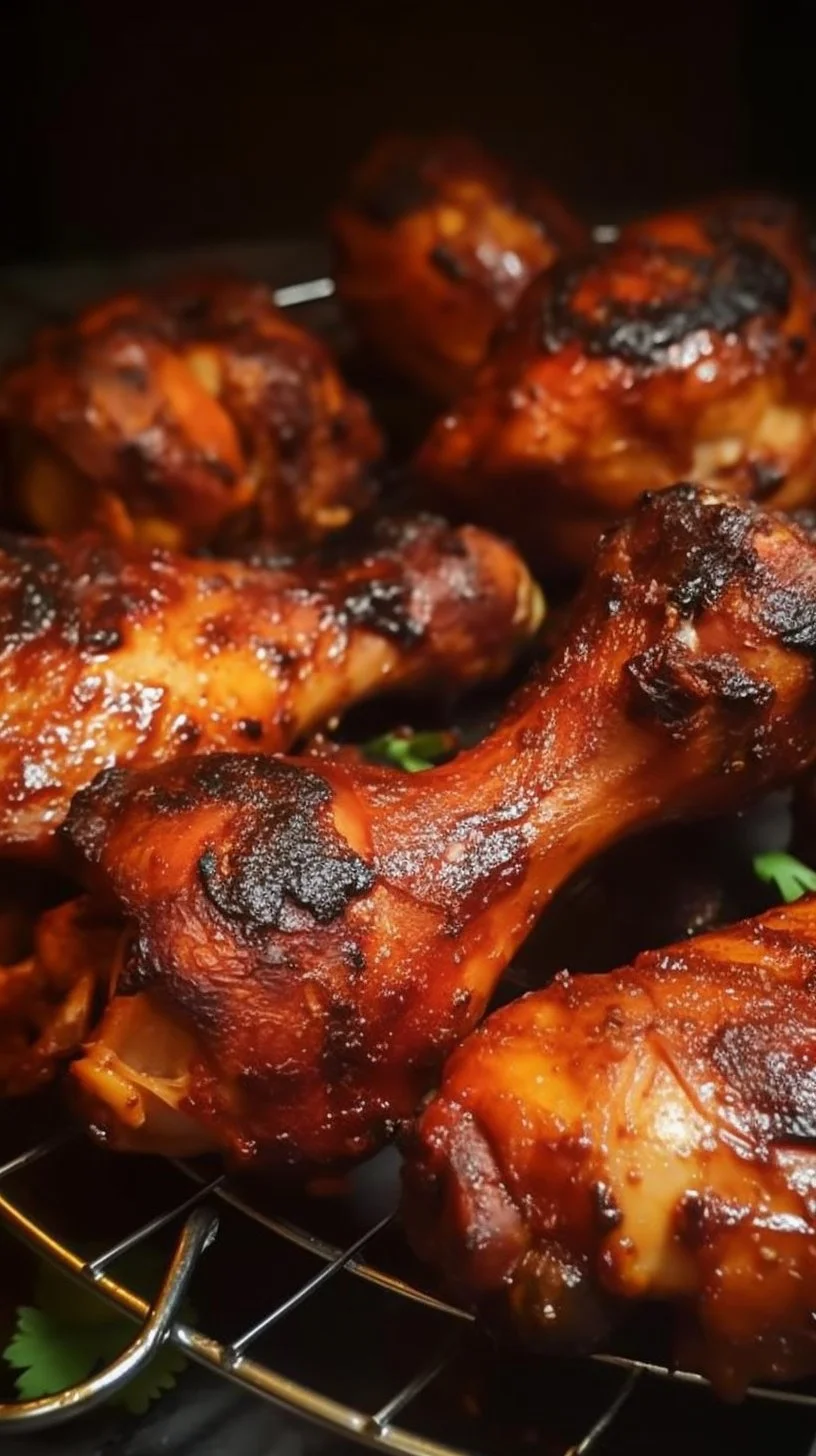 Delicious tandoori chicken grilled to perfection with spices and herbs.
