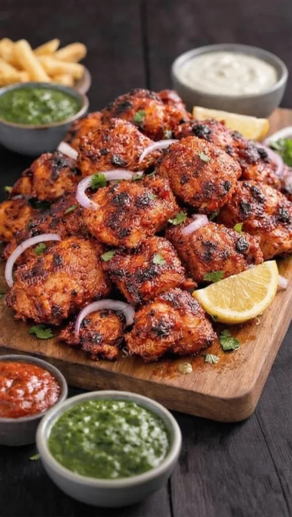 Deliciously spiced Tandoori Chicken ready to serve