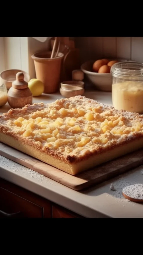 Delicious vanilla pudding drizzle cake with a creamy glaze
