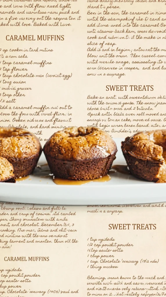 Freshly baked ANZAC Biscuit Muffins on a rustic wooden table