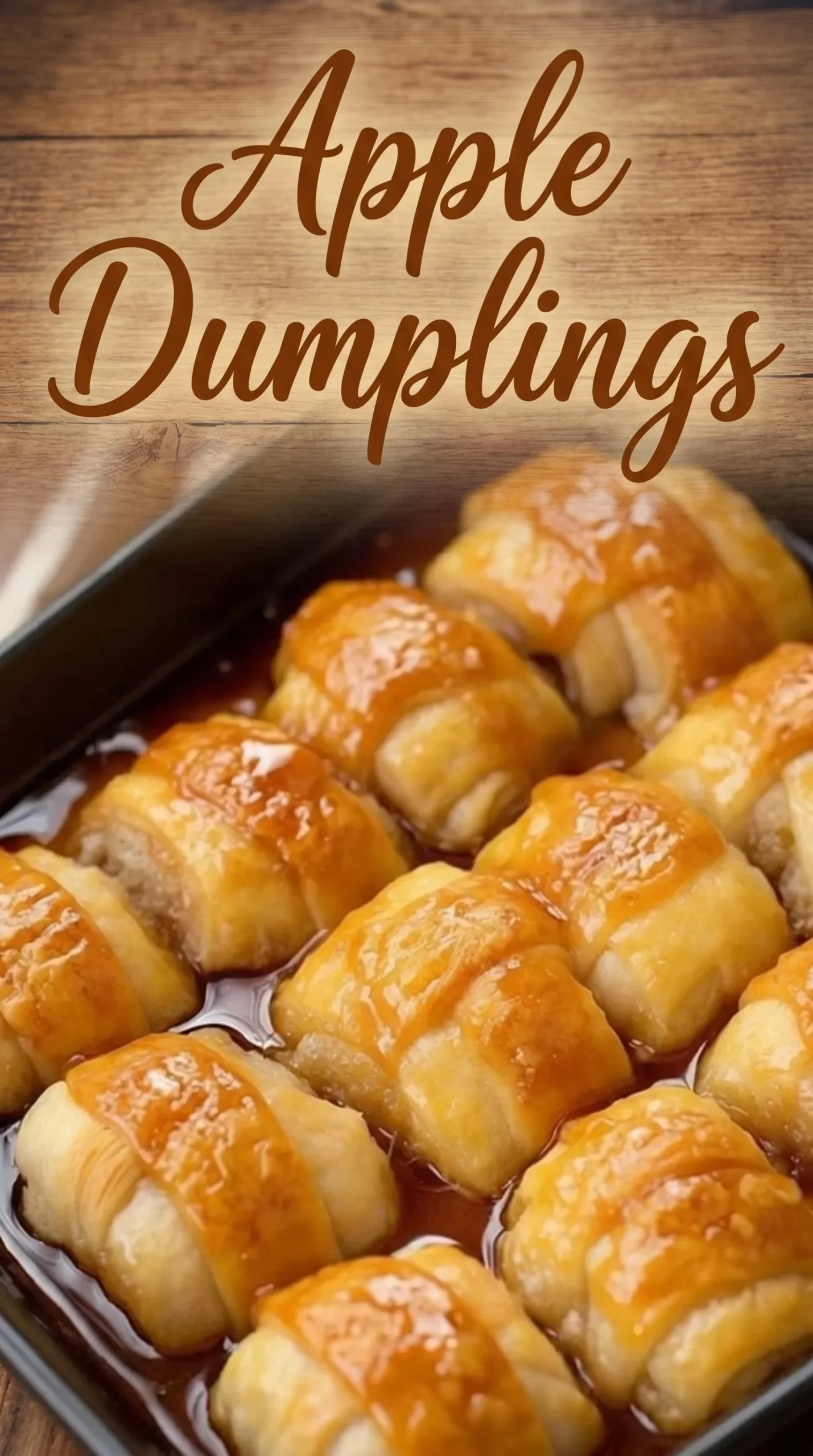 Delicious homemade Apple Dumplings with warm spiced apple filling