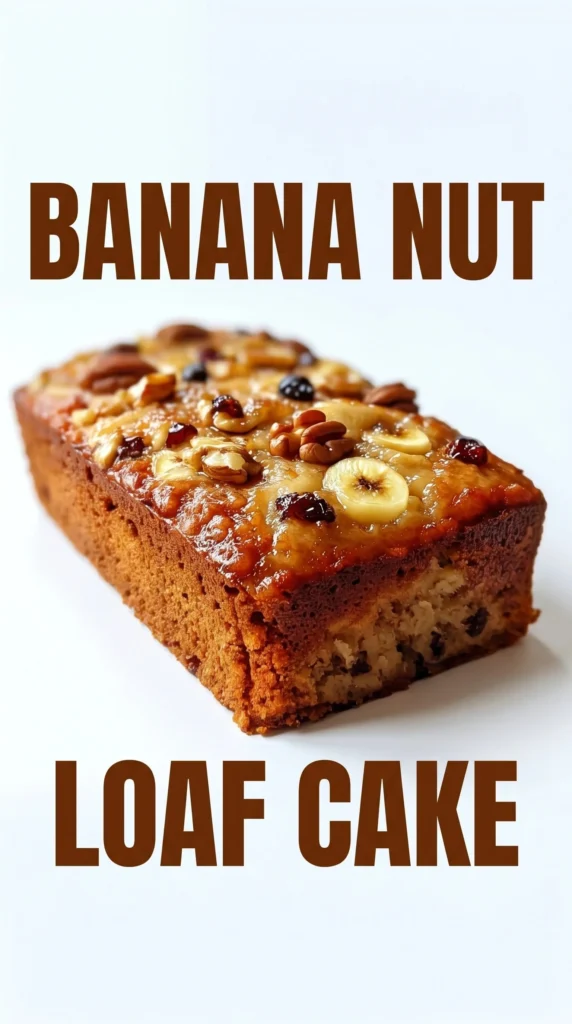 Deliciously baked Banana Apple Walnut Cake with ripe bananas, apples, and walnuts