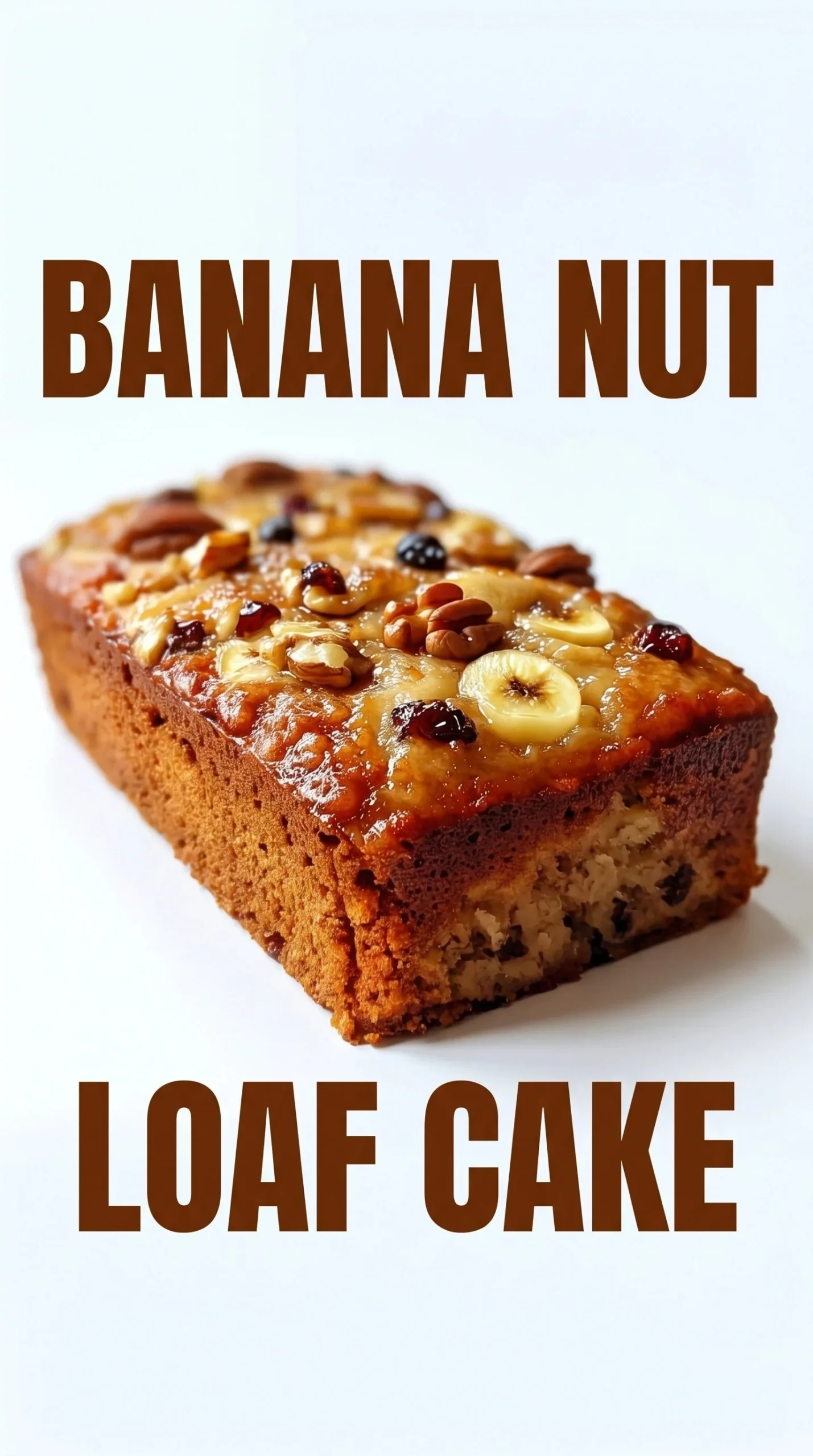Deliciously baked Banana Apple Walnut Cake with ripe bananas, apples, and walnuts