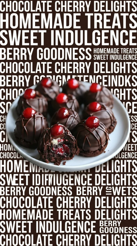 Delicious Black Forest Cookie Dough Brownie Bombs with chocolate and cherries