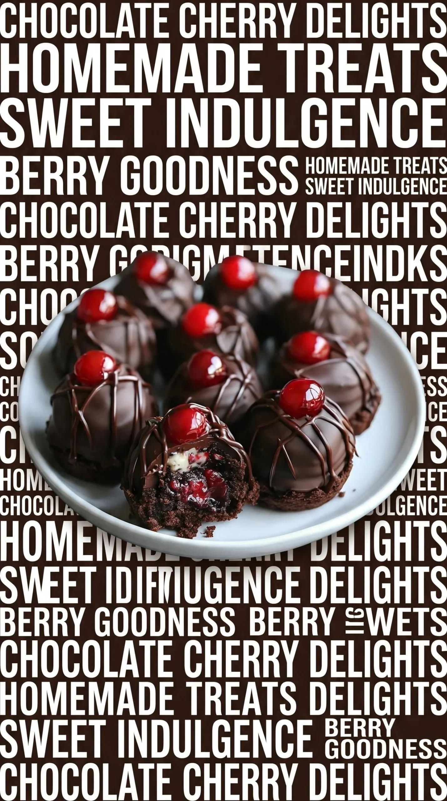 Delicious Black Forest Cookie Dough Brownie Bombs with chocolate and cherries