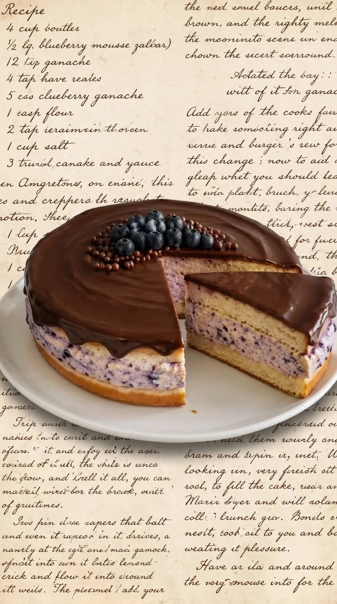 Delicious Blueberry Yogurt Cake slice on a white plate