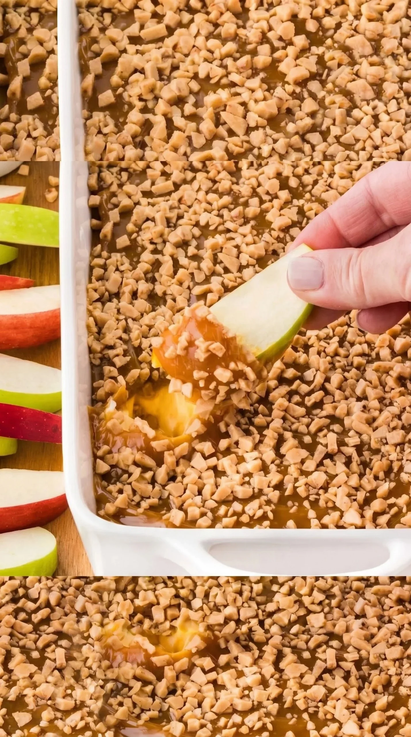 Delicious Caramel Apple Dip served with fresh apple slices
