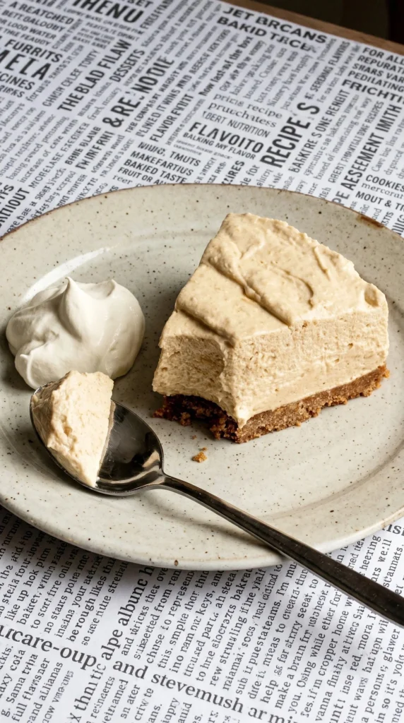 Delicious Caramilk chocolate cheesecake slice on a plate