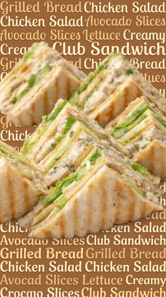 Delicious Chicken Club Sandwich with chicken, bacon, and fresh vegetables
