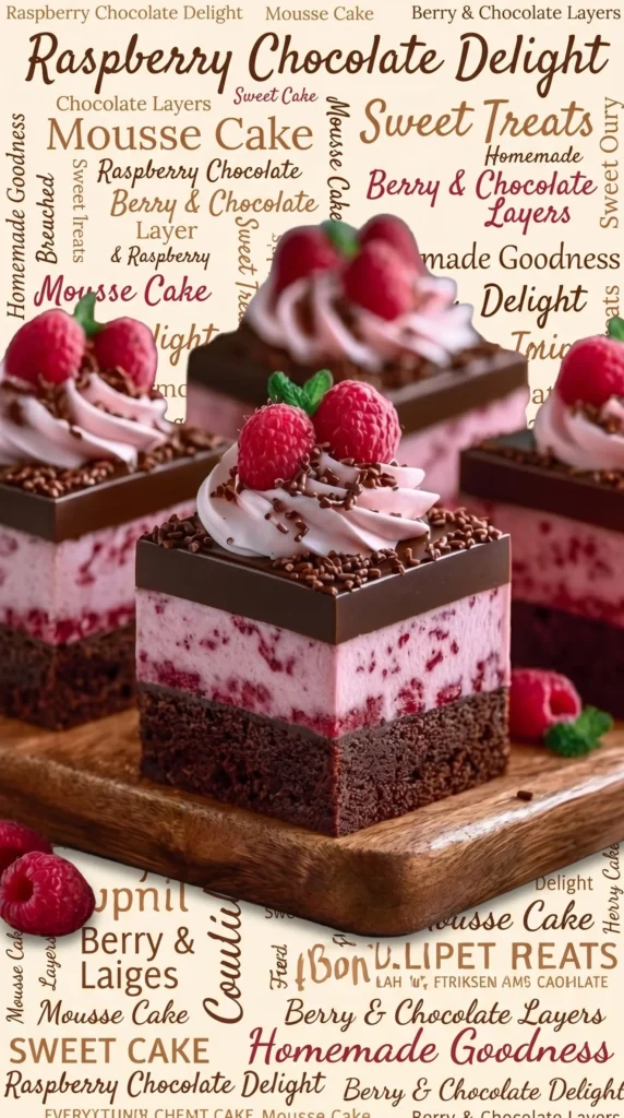 Delicious Chocolate Raspberry Cubes showcasing a rich chocolate exterior and raspberry filling.