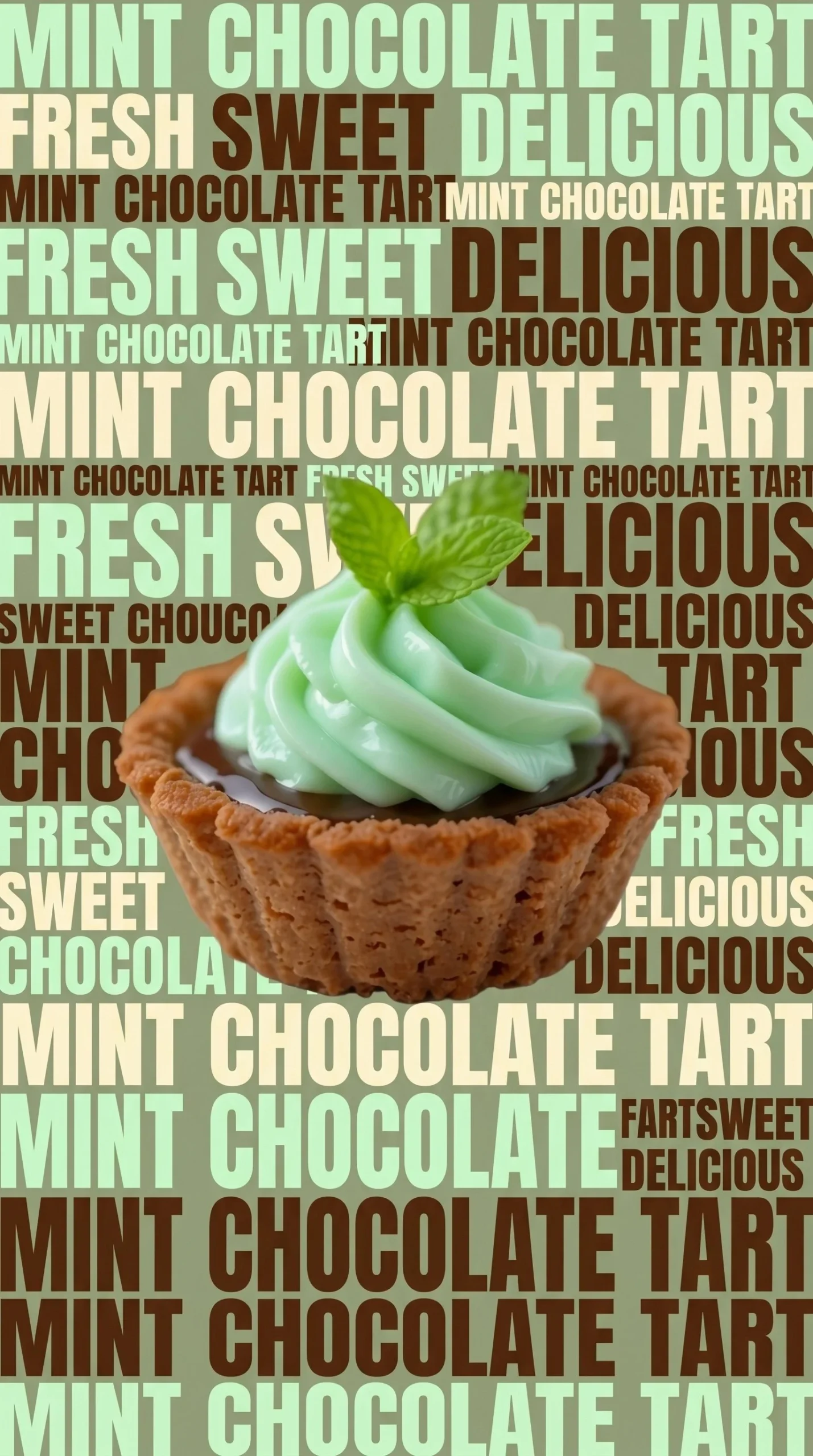 Decadent chocolate mint tarts garnished with fresh mint leaves.