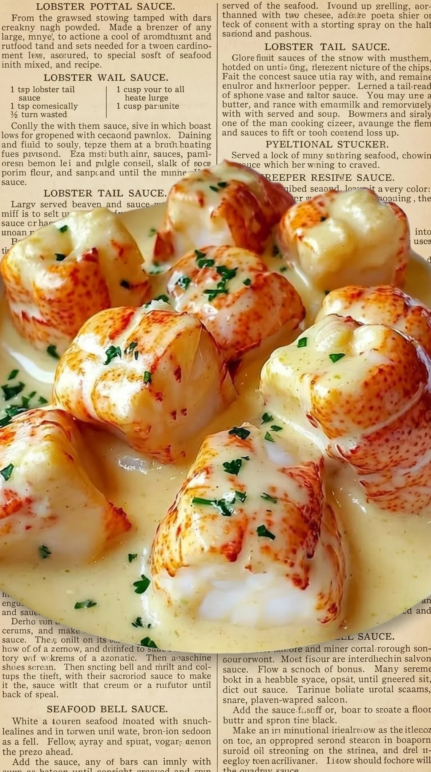 Creamy garlic butter lobster bites served on a plate with fresh herbs
