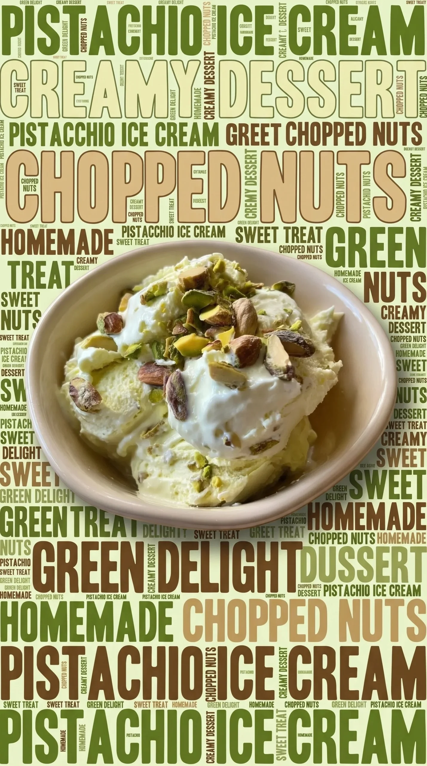 Creamy Italian pistachio cream in a jar with a spoon