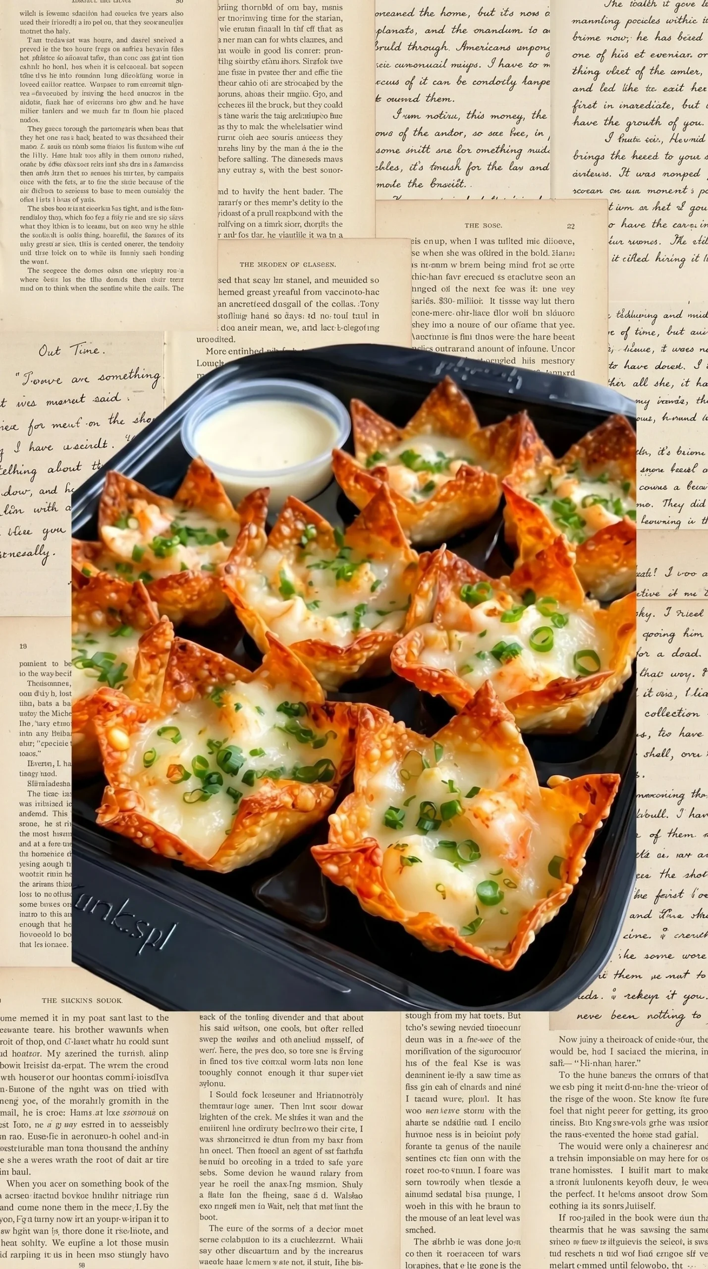 Crispy cheesy shrimp wonton cups served on a platter