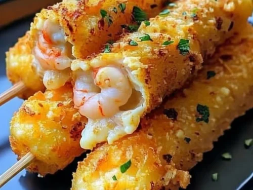 Crispy Seafood Stuffed Skewers