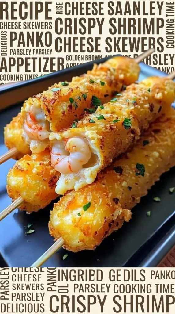 Crispy seafood stuffed skewers grilled to perfection