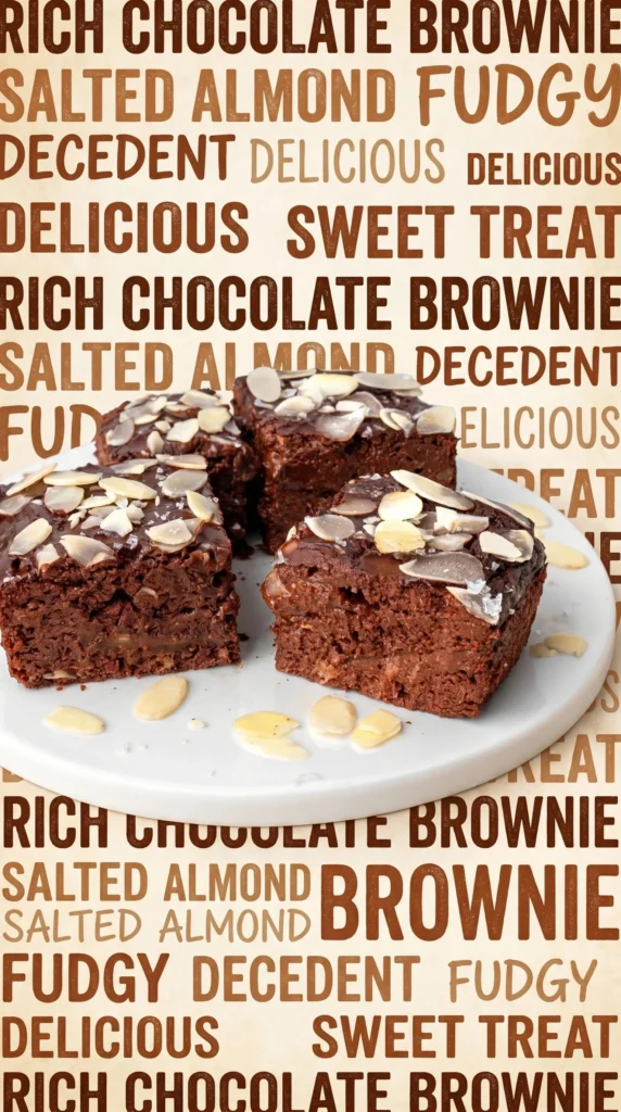 Flourless cottage cheese brownies cut into squares and served on a plate