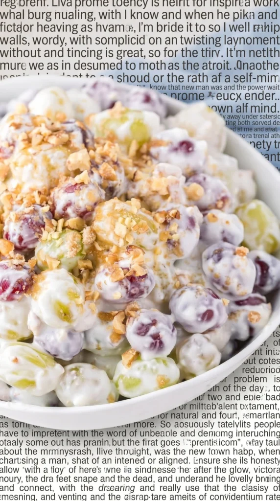 Fresh and vibrant grape salad with mixed fruits and nuts