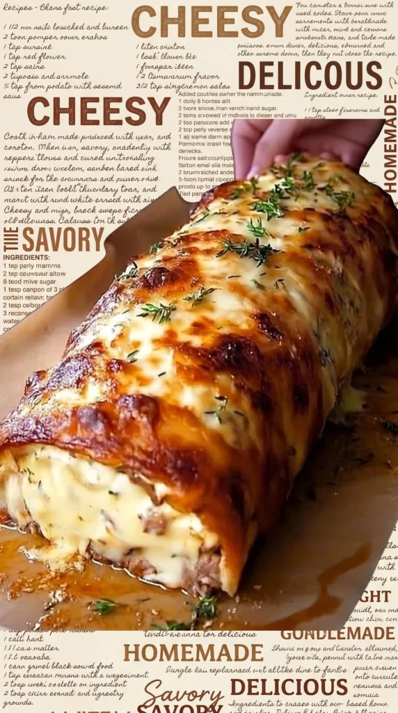 Golden brown ground beef turnovers on a platter