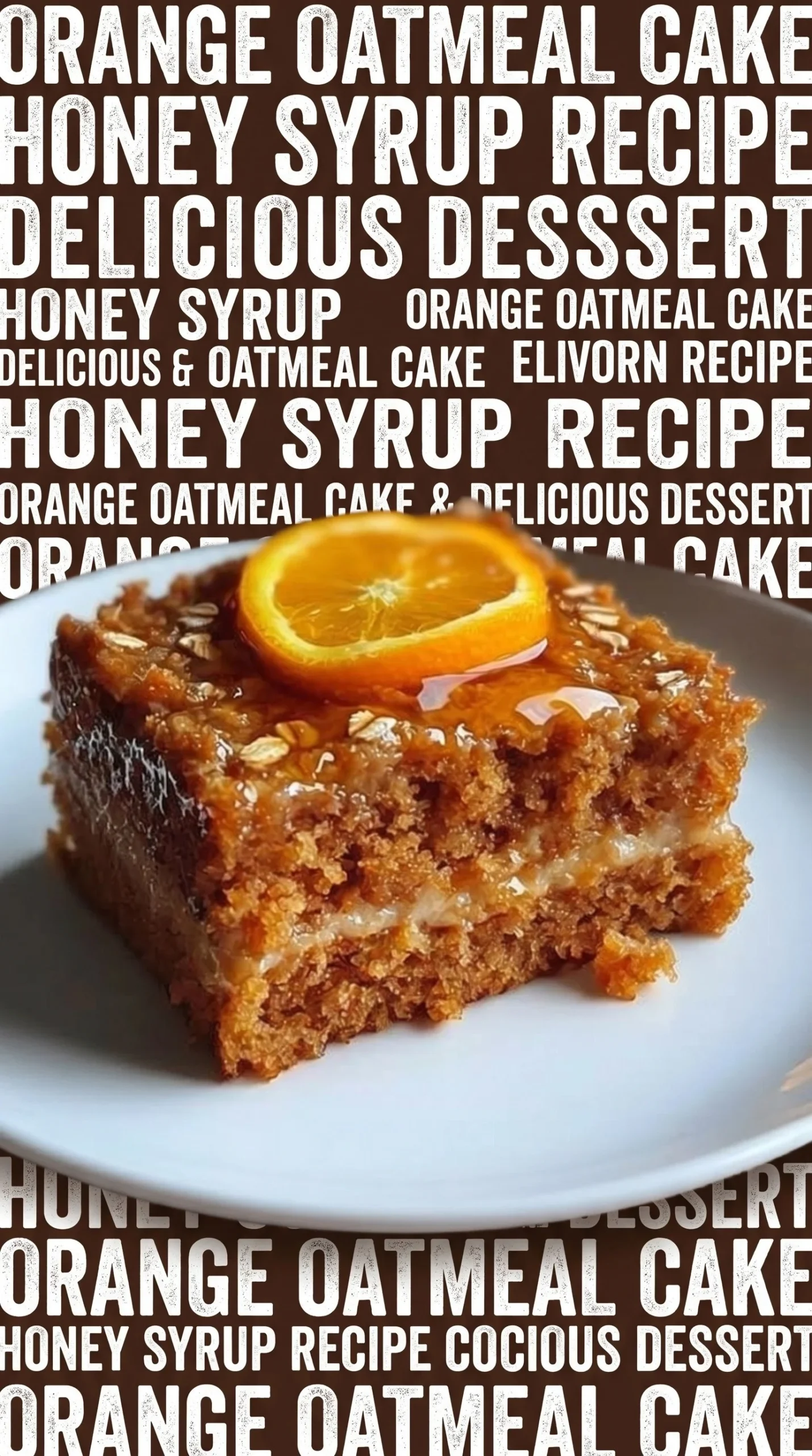 Healthy carrot, orange, and oat pastel dessert on a white plate