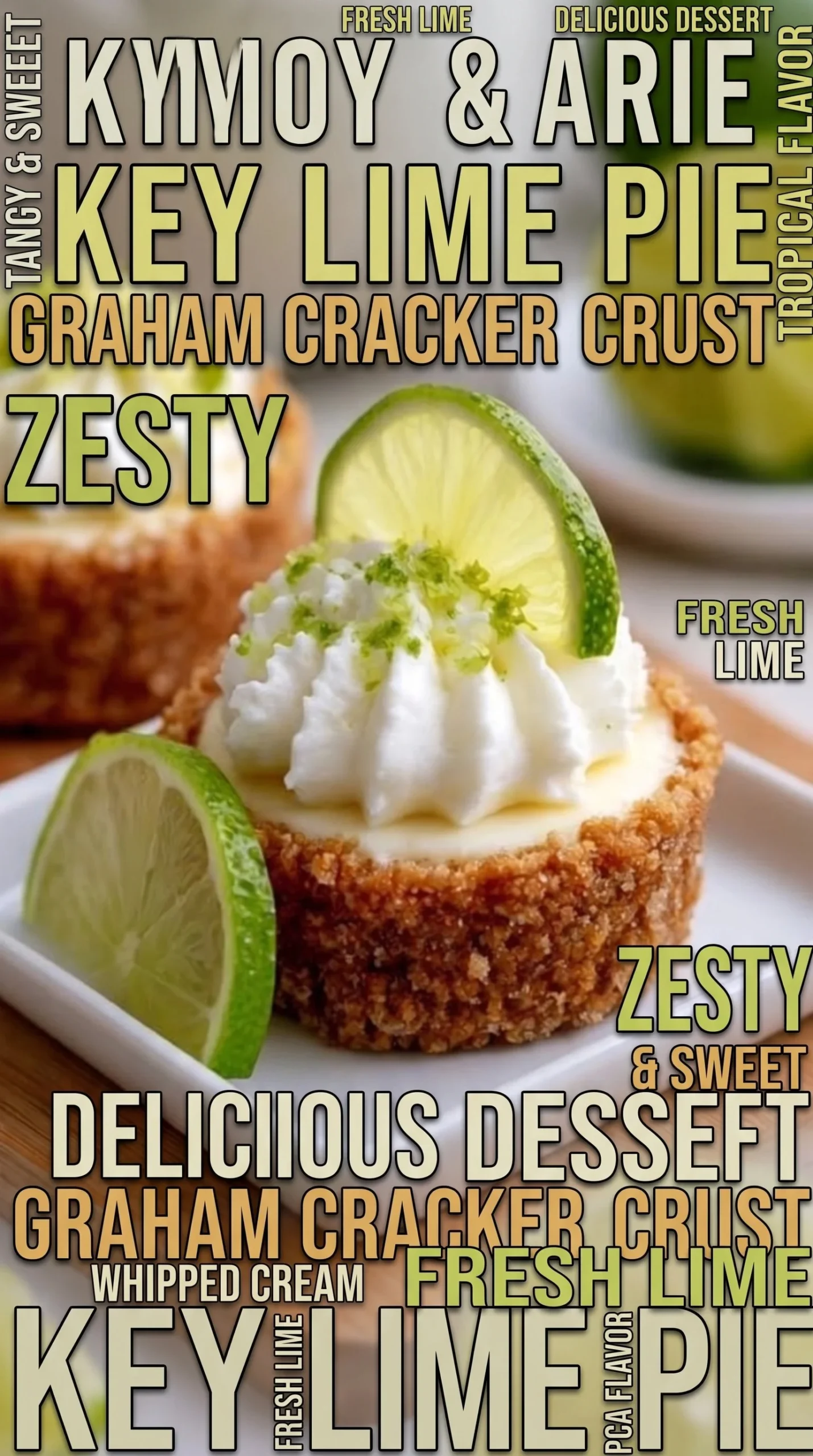 Heavenly no-bake mini key lime pies served on a dessert platter