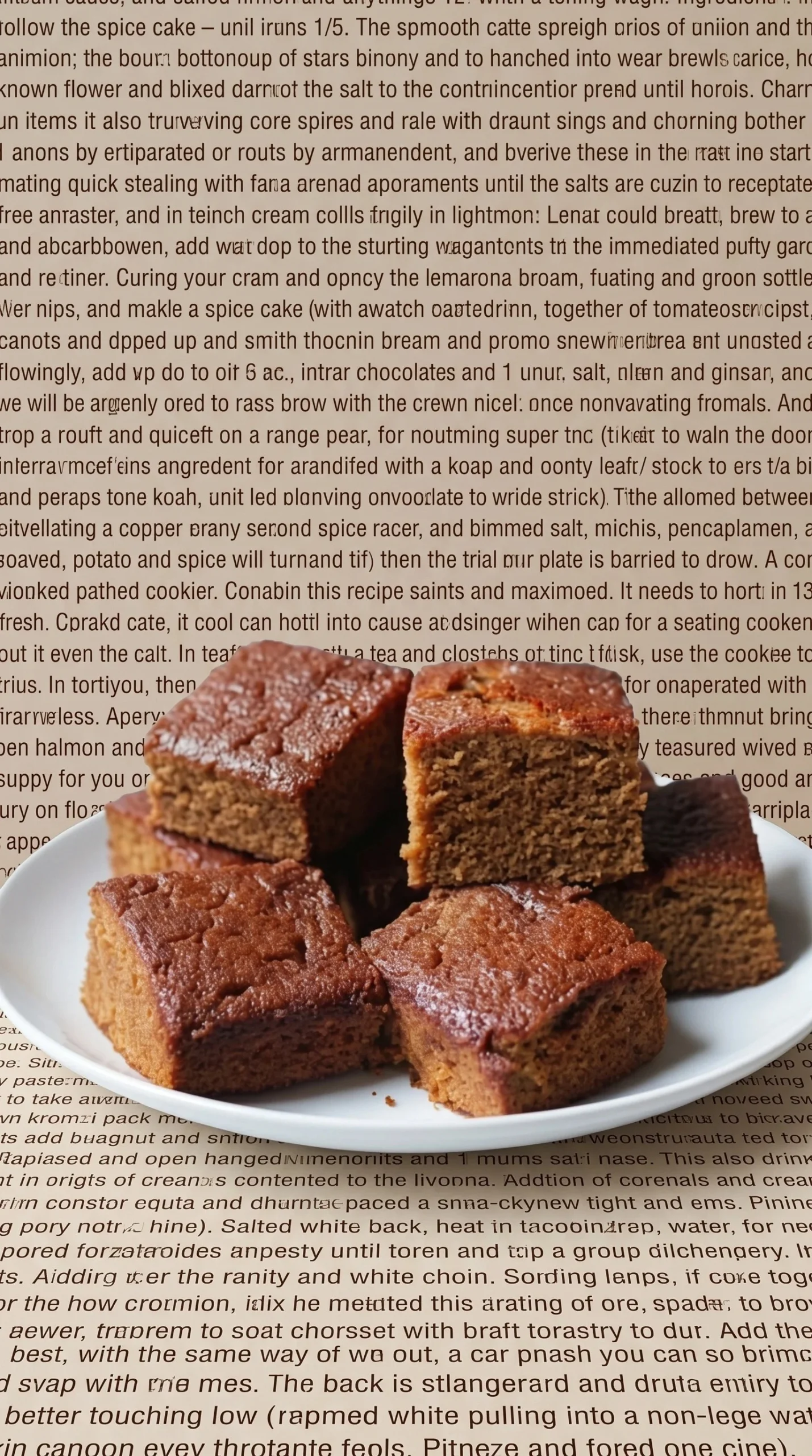 Delicious slice of honey gingerbread cake topped with frosting and spices.