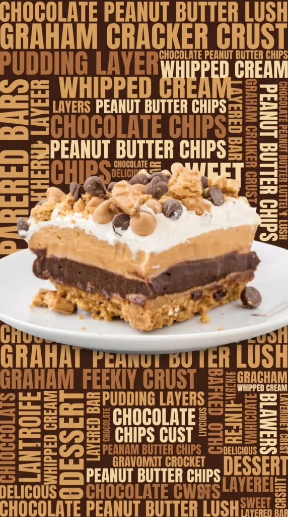Layered peanut butter chocolate dessert with creamy layers and a decadent finish