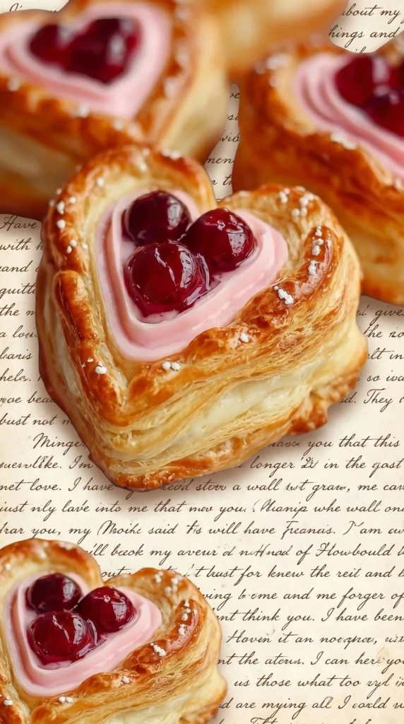 Leafy Hearts Pink Cream Cherries, a delicious treat with vibrant colors and flavor.