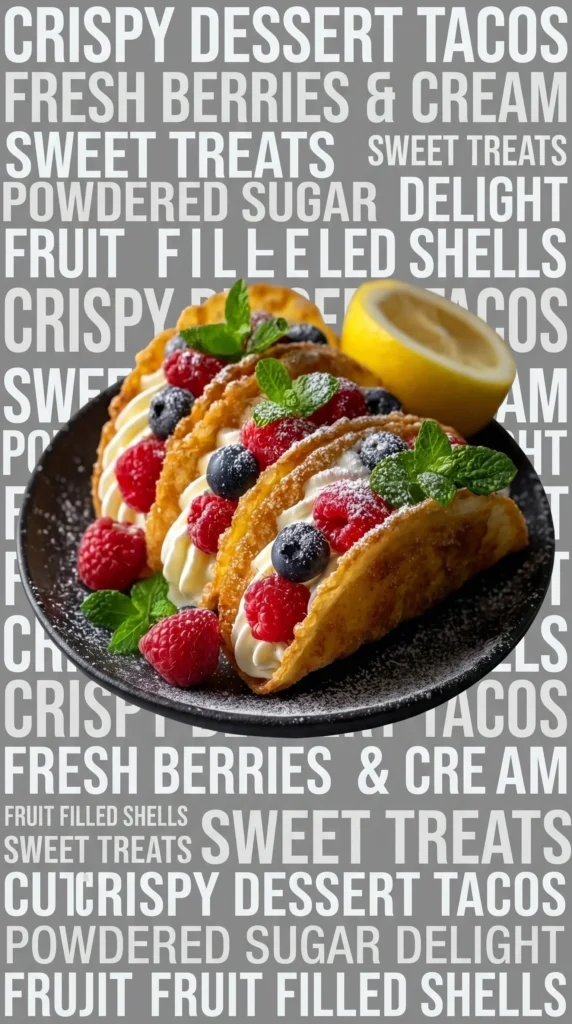 Delicious lemon berry cheesecake tacos served on a plate.