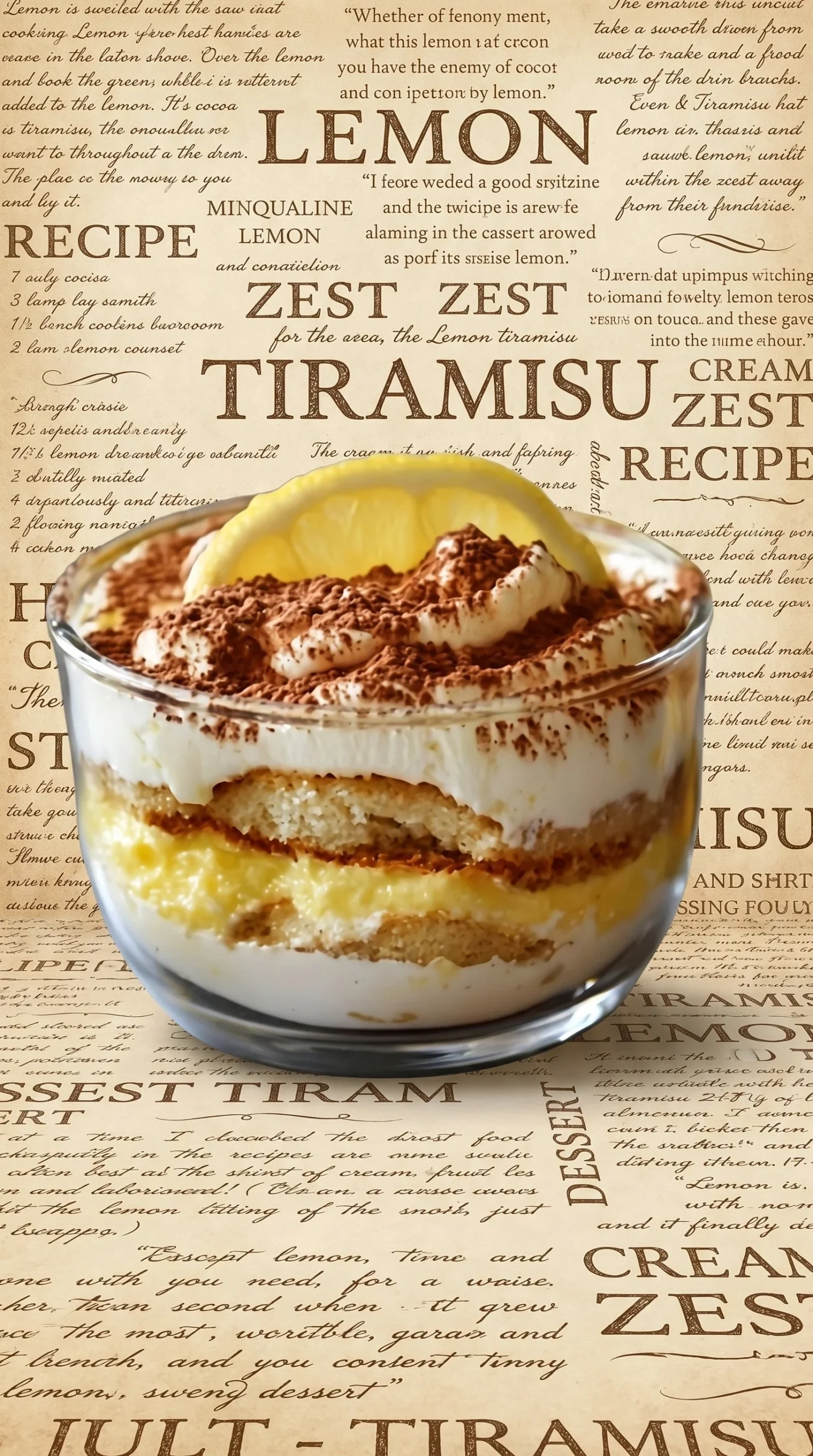 Delicious Lemon Tiramisu dessert layered with lemon cream and ladyfingers