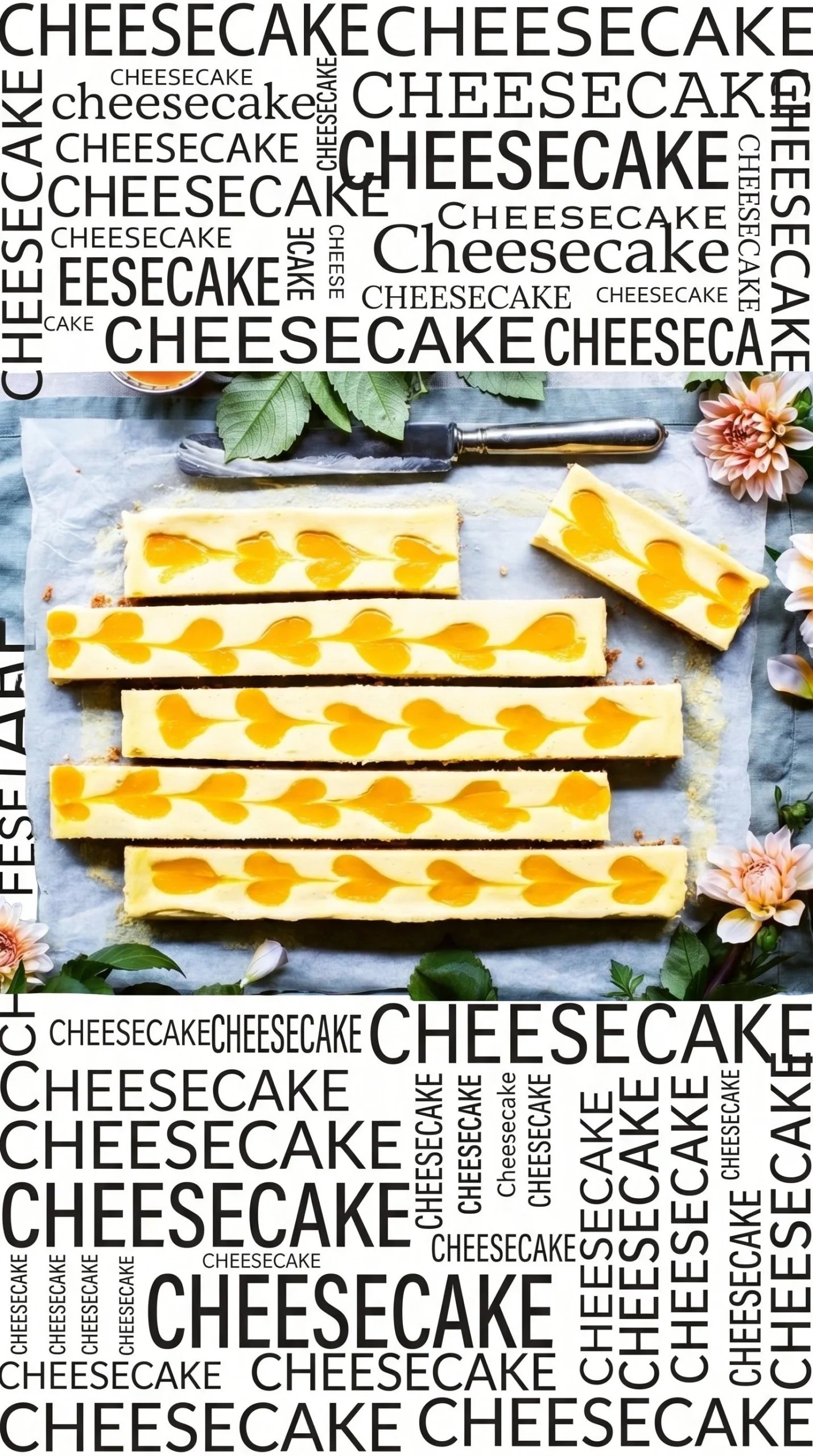 Delicious mango and lime cheesecake bars garnished with fresh fruit.
