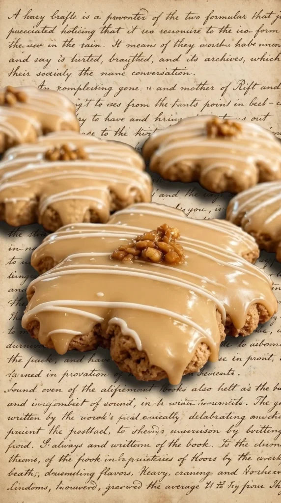 Delicious maple cookies with a drizzle of maple icing on top