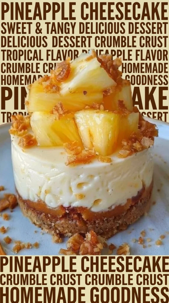 Mini Pineapple Condensed Coconut Milk Cheesecakes served on a white plate
