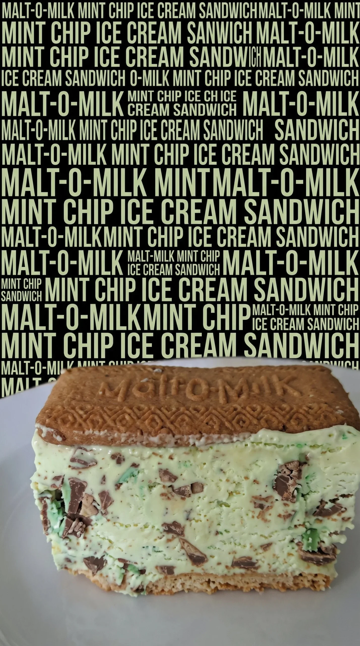 Mint Aero Ice Cream Sandwich with mint chocolate flavor and creamy texture