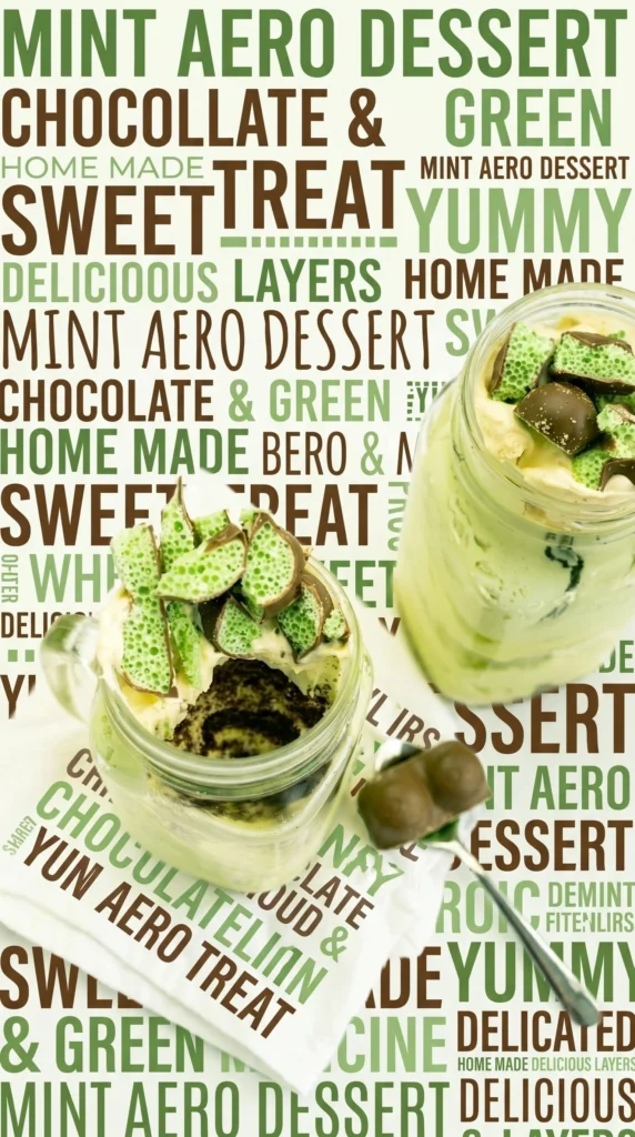 Mint chocolate mug cakes topped with fresh mint